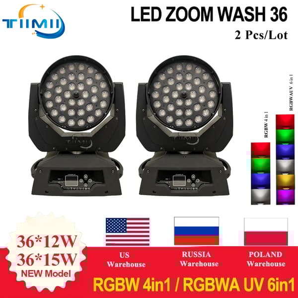 LED Zoom Wash Light, 450W effekt, 15-65 lineær zoom,2 Lygter, 4i1 RGBW