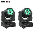 Miniatyrbillede 2 af 2: LED Moving Head Lys, RGBW Farveblanding, DMX Tilstande,EU stik, 2PCS 6x15w