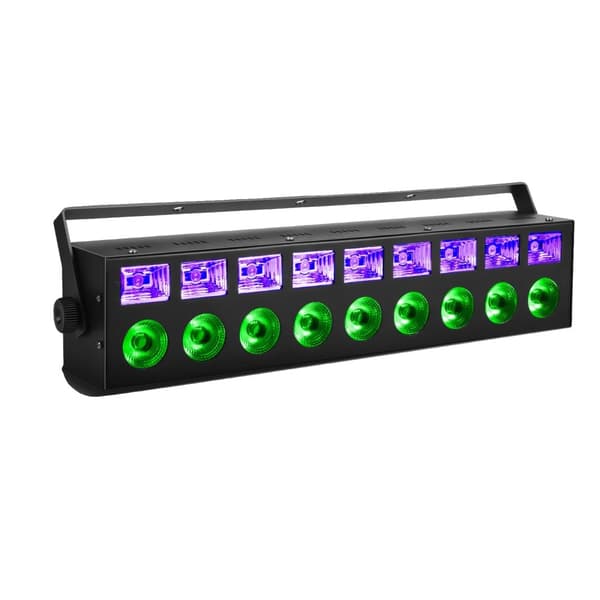 Vægbelysning, 4-i-1 RGBW + UV, 2000-82000 Lumen Flux,EU stik, 1STK
