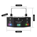 Miniatyrbillede 2 af 2: 9-Øje RGB DMX Laserprojektor, 12 mønstre, fjernstyret,Som vist