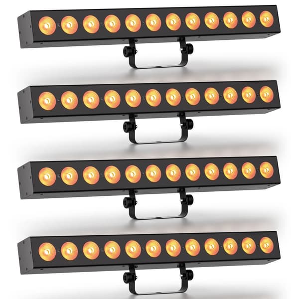 Väggtvättarlampa, 120W effekt, 12 RGBWA+UV LED-lampor, 10CH DMX-kontroll,EU-kontakt, ZQ06202-4Pcs