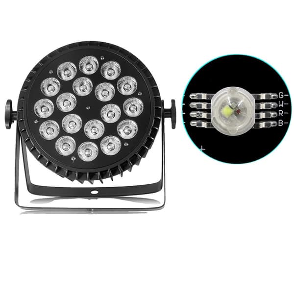 LED Par-lampa, RGBW 4 i 1, RGBWA UV 6 i 1, DMX-kontroll,RGBW 4i1, EU-plugg