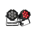 Miniatyrbillede 1 af 2: LED Par Lygter, 7x18W RGBWA UV, 126W Strømforbrug, DMX Kontrol,2stk 7x18w, EU Stik