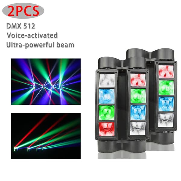 Scenbelysningseffekt, RGBW LED-källa, DMX-kontrollstil, 40W effekt,EU-plugg, 2 ST