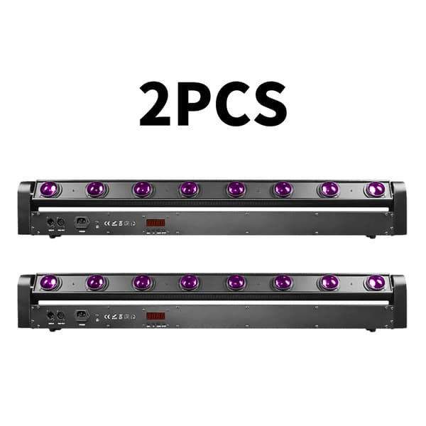 Stagebelysningsstang, 8X15W effekt, DMX kontrol,2pcs 8x15w, EU -stik