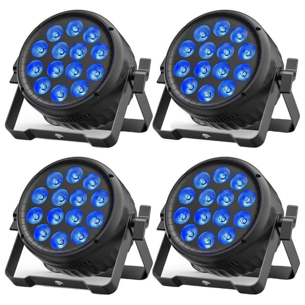 LED Par Lygter, 230W Effekt, Flere Belysningsmuligheder,EU-stik, ZQ01643-4Stk