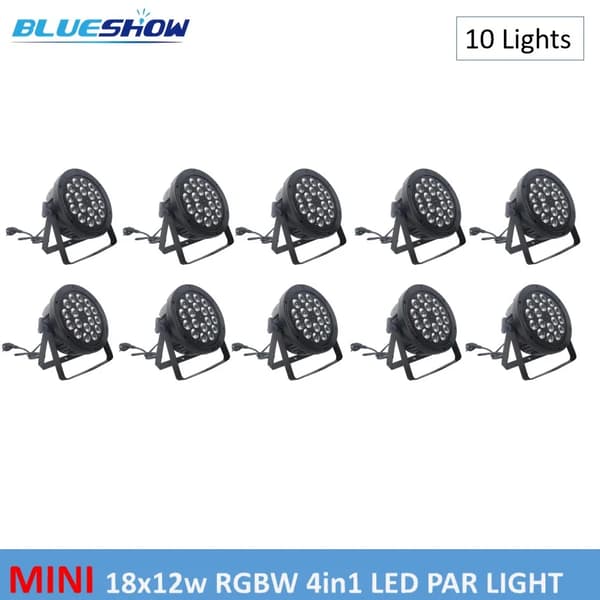 LED-lavavalo, 18x12W RGBW-suorituskyky, DMX-ohjaus,10 Valoa