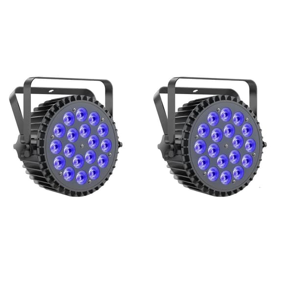 18 LED Par Lys, 105W Effekt, DMX512 Scene Belysning,EU-stik, ZQ01510-2Stk