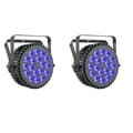 Miniatyrbillede 1 af 2: 18 LED Par Lys, 105W Effekt, DMX512 Scene Belysning,EU-stik, ZQ01510-2Stk
