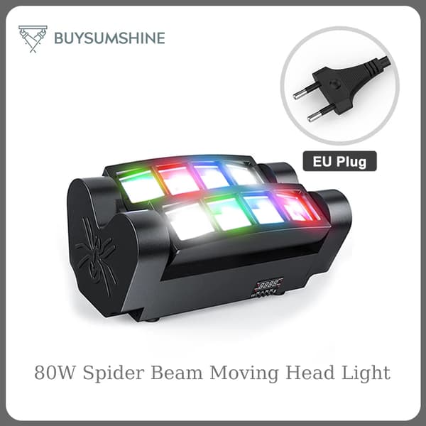 LED Scenelykta, 80W Effekt, Mångsidiga Kontrolllägen,EU-kontakt