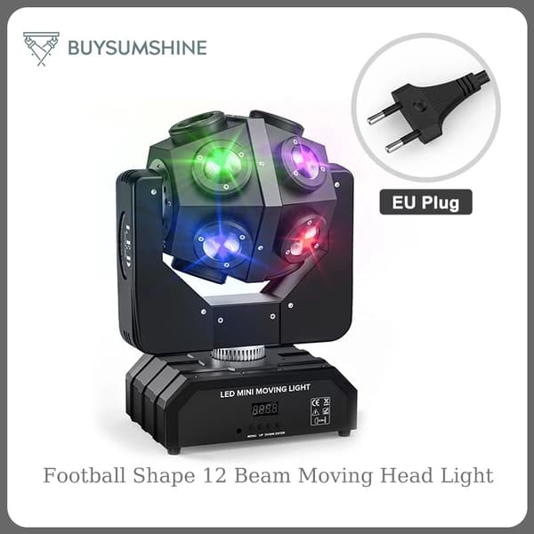 LED Strålkastare Rörlig Huvudlampa, 150W Effekt, 12 RGBW Dioder,EU-kontakt
