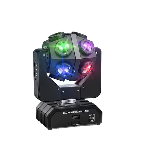 LED Strålkastare Rörlig Huvudlampa, 150W Effekt, 12 RGBW Dioder,EU-kontakt