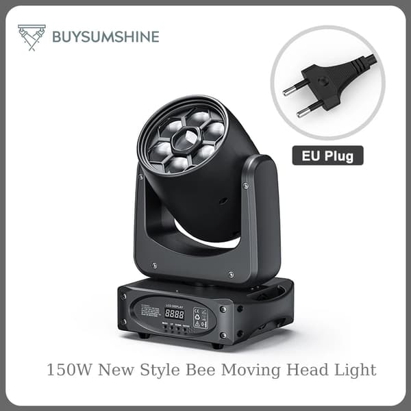 Rörlig Huvudscenbelysning, 150W Effekt, 7+1 Gobo Alternativ,EU-kontakt
