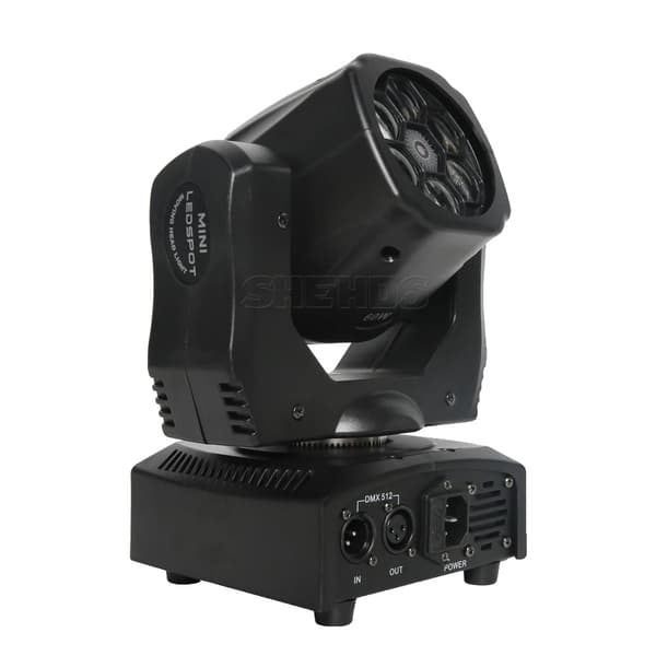 Bevægeligt hovedlys, RGBW-stråle, flere DMX-tilstande, 6x15w Laser Beam, EU-stik