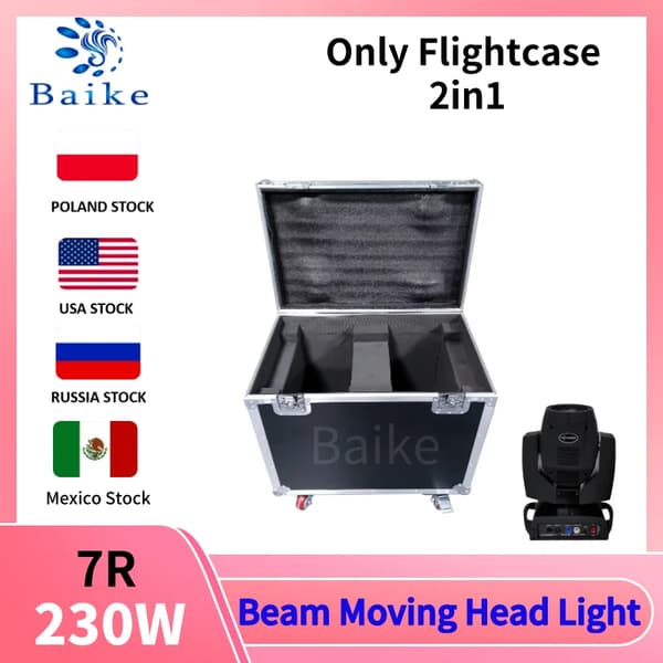 Moving Head Light, 230W Osram Lyskilde, 14 Farver + Hvid,1STK tom KASSE, Nøglemodel