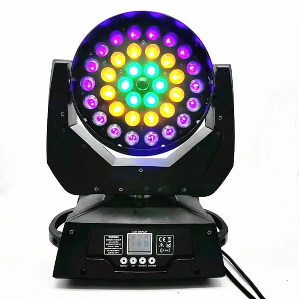 Professionell scenbelysning, 500W effekt, 540 grader panorering, 270 grader lutning,36X18W RGBW UV ZOOM, Eu Plug
