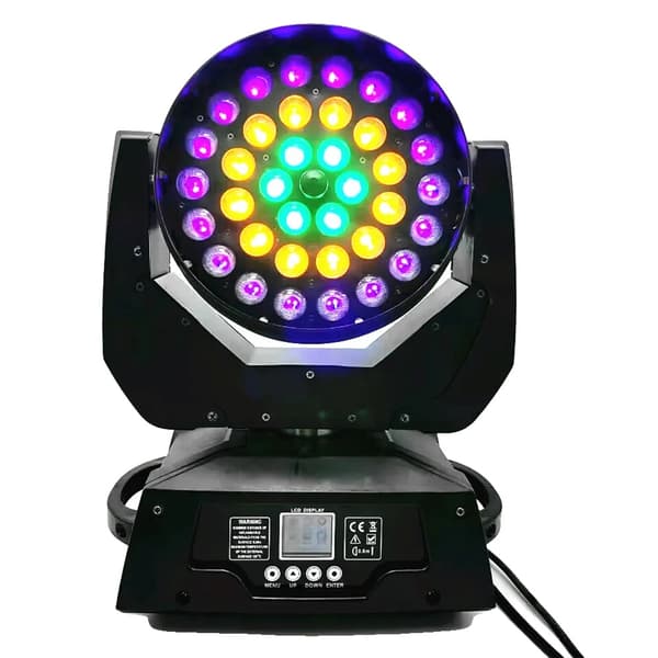 Professionell scenbelysning, 500W effekt, 540 grader panorering, 270 grader lutning,36X18W RGBW UV ZOOM, Eu Plug