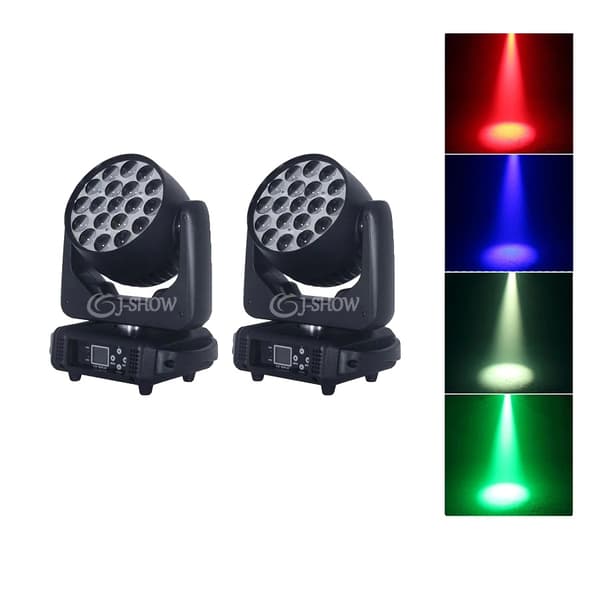Bevægelseshoved Scene Lys, RGBW 19X15W LED'er, 540° PAN, 270° TILT,2 lys