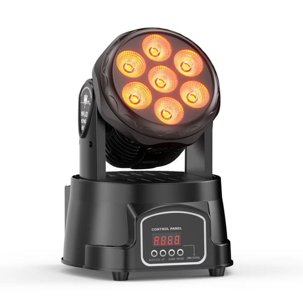 Bevægelseshoved LED-lys, 105W effekt, 16,7 millioner farvemuligheder,EU-stik, 1STK
