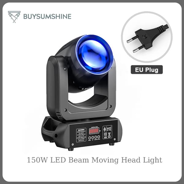 LED Rörligt Huvudljus, 150W Effekt, 8 Mönster,EU-kontakt