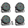 Miniatyrbillede 1 af 2: RGB Par Lygter, Flere Kontrolmuligheder, Energi Effektivt Design,4STK, EU-stik