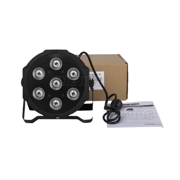 LED Par Lys, 7x18W RGBWA + UV, Professionelt Scenebelysning, LED Par 7x12W 4IN1, EU-stik