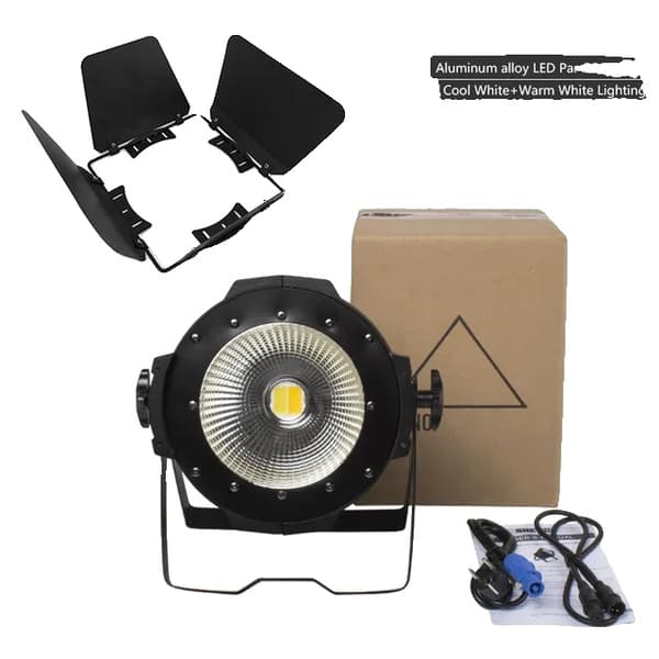 LED Par COB 200W, Høj Effekt Output, RGBWA+UV 6i1, 200W Kold-Varm Hvid, EU-stik