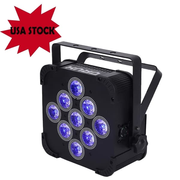 LED Scenebelysning, Trådløs Genopladelig, DMX512 Kontrol, SORT ETUI
