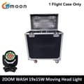 Miniatyrbild 2 av 2: Rörlig huvudlampa, 19x15W RGBW LED-lampor, 540° horisontell skanning,Endast Flightcase