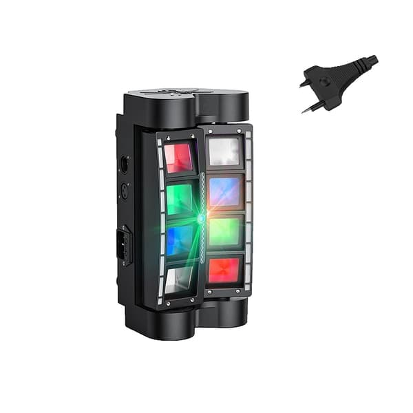 Mini Spider Moving Head Light, 60W Effekt, DMX Kontrol,EU-stik