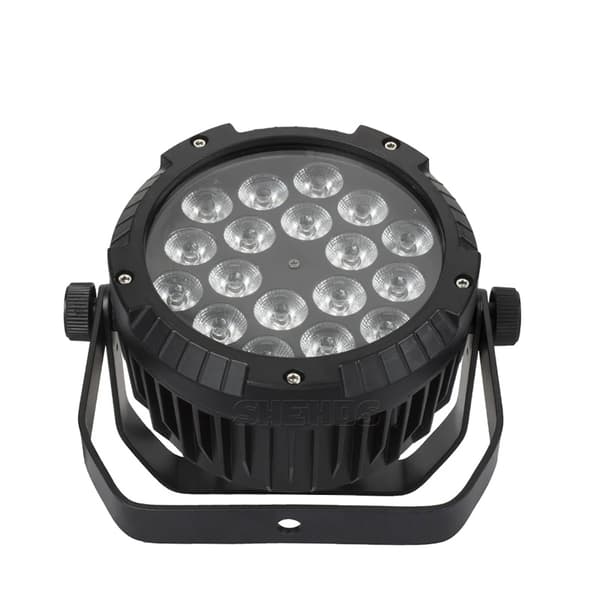 LED Par Lys, 18x18W RGBWA + UV, Vandtæt IP65,EU-stik, Vandtæt 18x18W