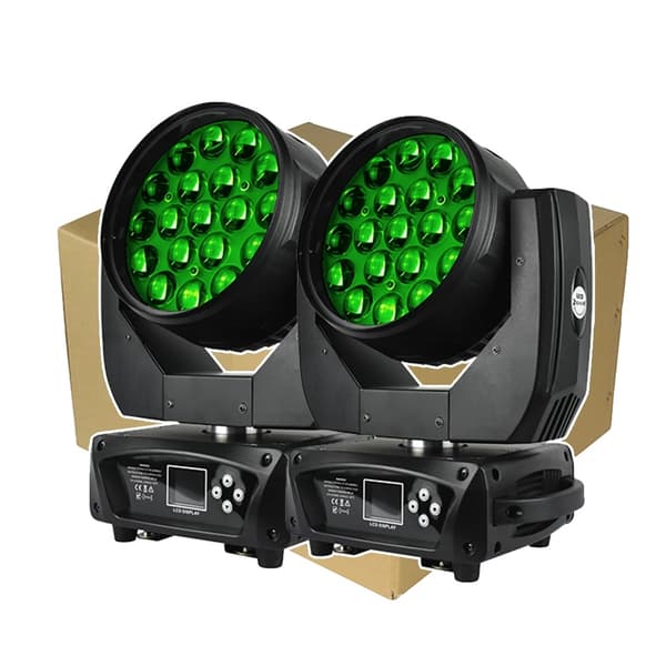 LED Wash Zoom Scene Lys, 250W Effekt, DMX512 Kontrol,EU-stik, 2 stk. karton