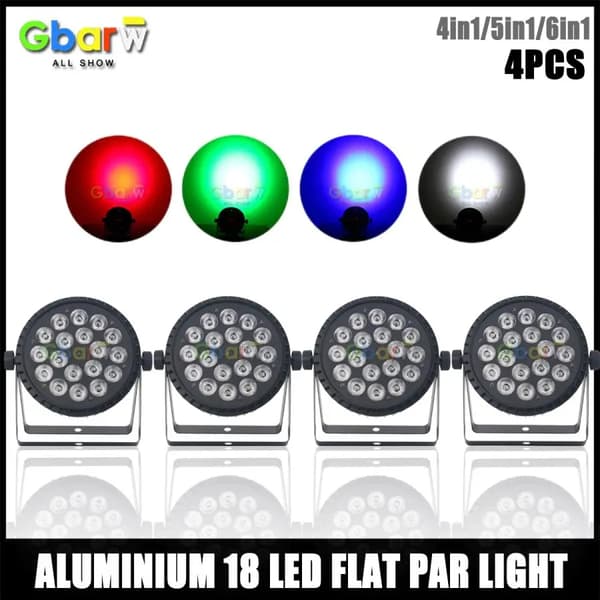 LED Par Lys, RGBW/RGBWA/RGBWA UV Muligheder, Justerbar Blinkfrekvens,RGBWA 5i1, 4Lys