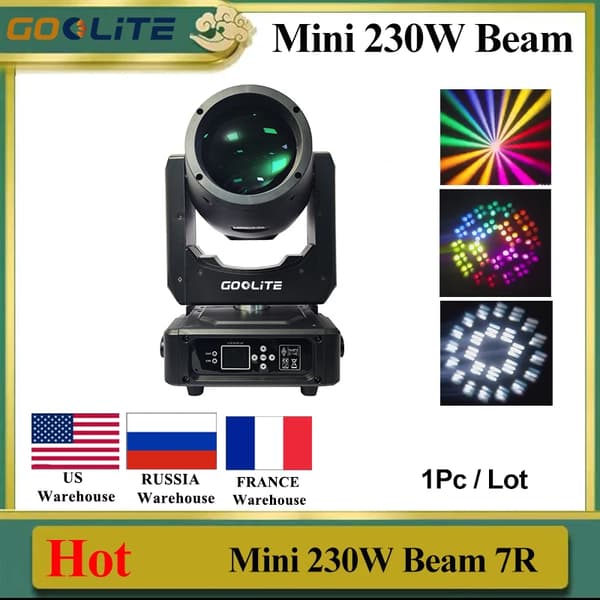 Mini Moving Head Belysning, 230W Ljuskälla, DMX512 Kontroll,1 Ljus