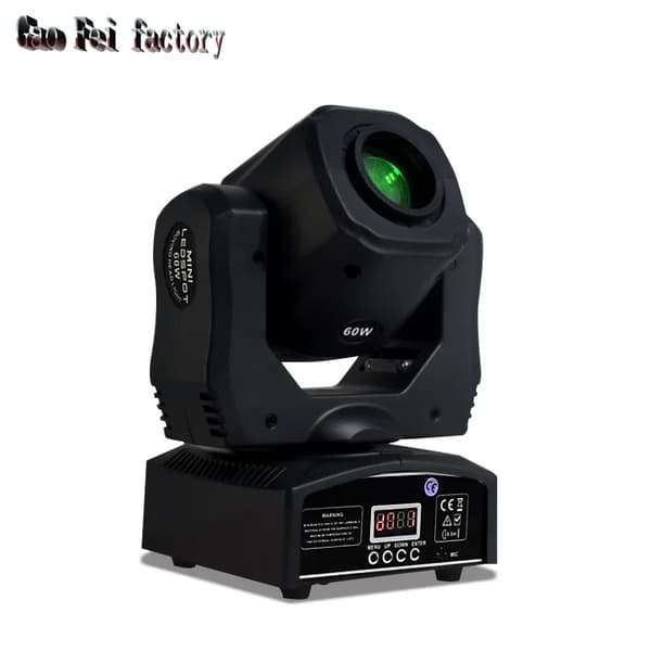 60W Spotlys, 540° Pan/180° Tilt, 8 Farver + Hvid,EU-stik, 60W Spotlys