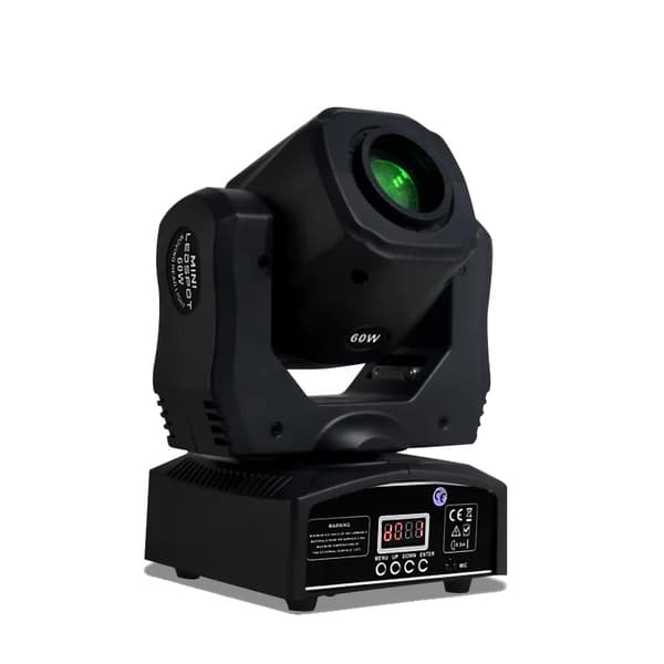 60W Spotlys, 540° Pan/180° Tilt, 8 Farver + Hvid,EU-stik, 60W Spotlys