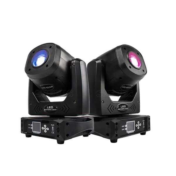 LED Moving Head Light, 100W Udgivelse, DMX Kompatibel,EU-stik, 2 stk 100w
