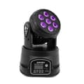 Miniatyrbillede 1 af 2: LED Moving Head Lys, RGBWPA 6i1, DMX Vaskelys, LED Wash 7x18W, EU-stik