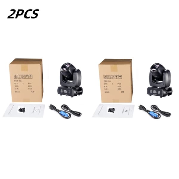LED Moving Head Lys, 120W Beam Spot, 8 Roterende Prismer, 2X120W BeamSpot, EU-stik