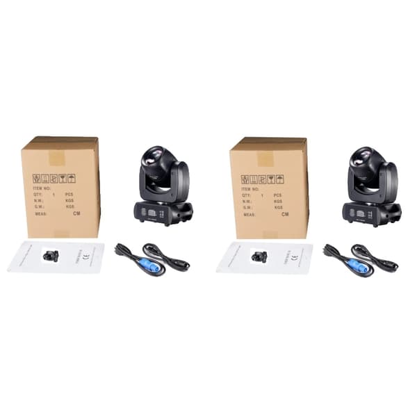 LED Moving Head Lys, 120W Beam Spot, 8 Roterende Prismer, 2X120W BeamSpot, EU-stik