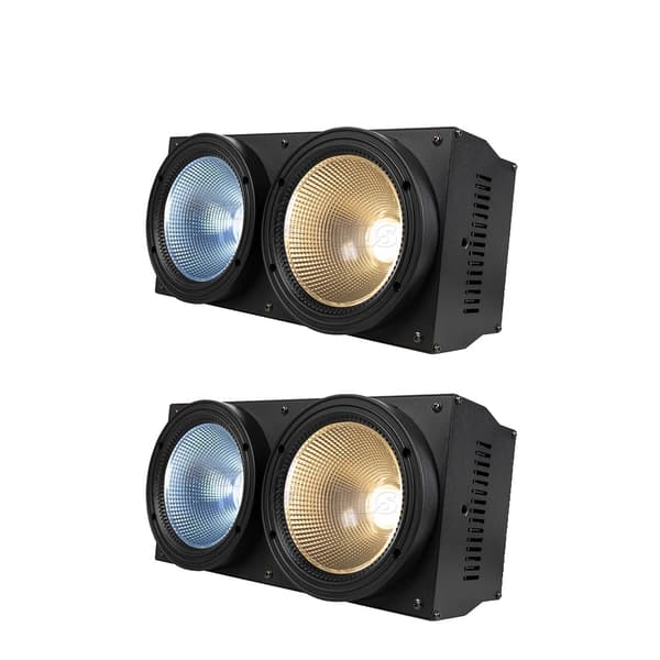 SHEHDS 200W Scenbelysning, Dubbla COB-LED, DMX-styrning, Lång Livslängd,2 st 200w, EU-kontakt
