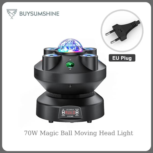 Magisk Boll Diskolampa, 70W Effekt, 18 Kontrollkanaler,EU-kontakt