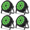 Miniatyrbillede 2 af 2: 200W RGBW LED Par Lys, Stemme Kontrol, DMX Scene Effekt,Sort