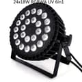 Miniatyrbillede 2 af 2: Scenelyslys, RGBWA UV 6i1, DMX kontrol, 24X18W RGBWAUV