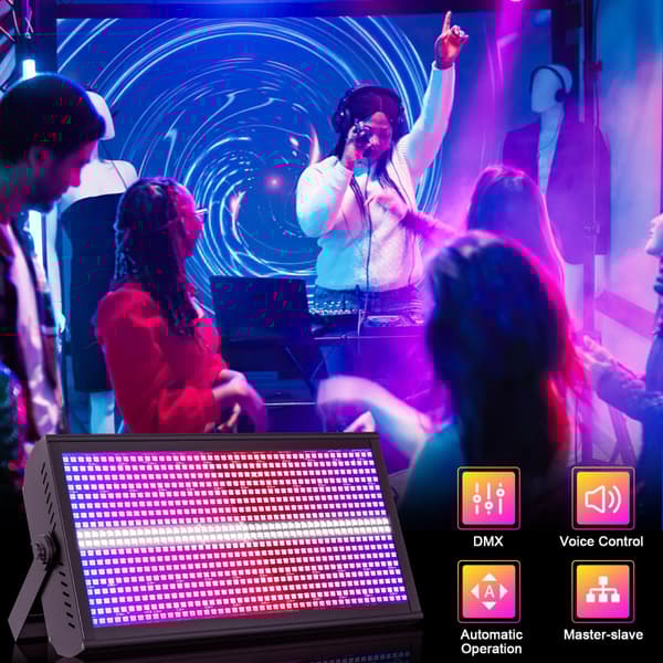 Stage Light Bar, 130W RGB LED, Flere kontrolmuligheder,EU-stik