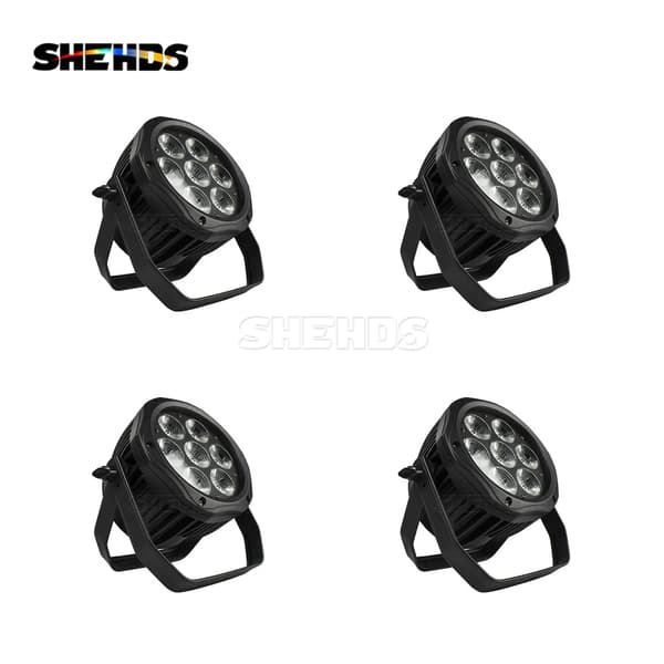 LED Scene Belysning, 126W Effekt, IP65 Vandtæt,EU-stik, 4 stk IP65 7x18W