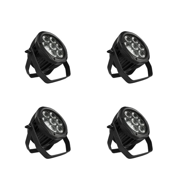 LED Scene Belysning, 126W Effekt, IP65 Vandtæt,EU-stik, 4 stk IP65 7x18W