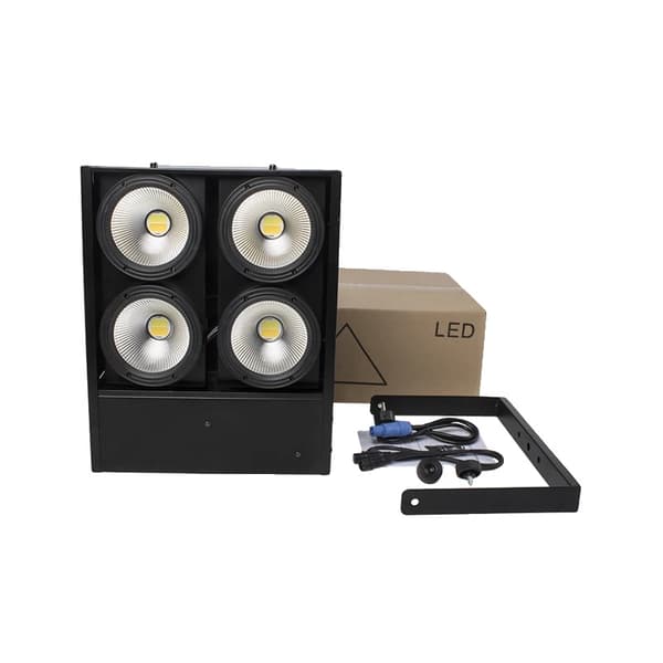 4x100W COB LED Blinder Ljus, Mångsidiga Belysningslägen, Lång Livslängd,Varm Kall Vit, EU-kontakt