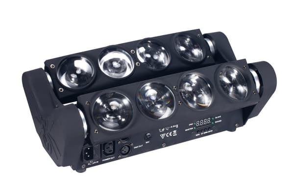Scenebelysningseffekt, 8x15W RGBW LED-kilde, DMX-kontrolfunktioner,EU-stik, 8x15w 1stk