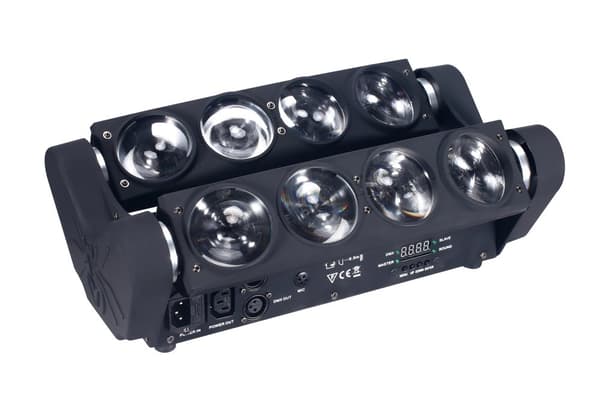Scenebelysningseffekt, 8x15W RGBW LED-kilde, DMX-kontrolfunktioner,EU-stik, 8x15w 1stk